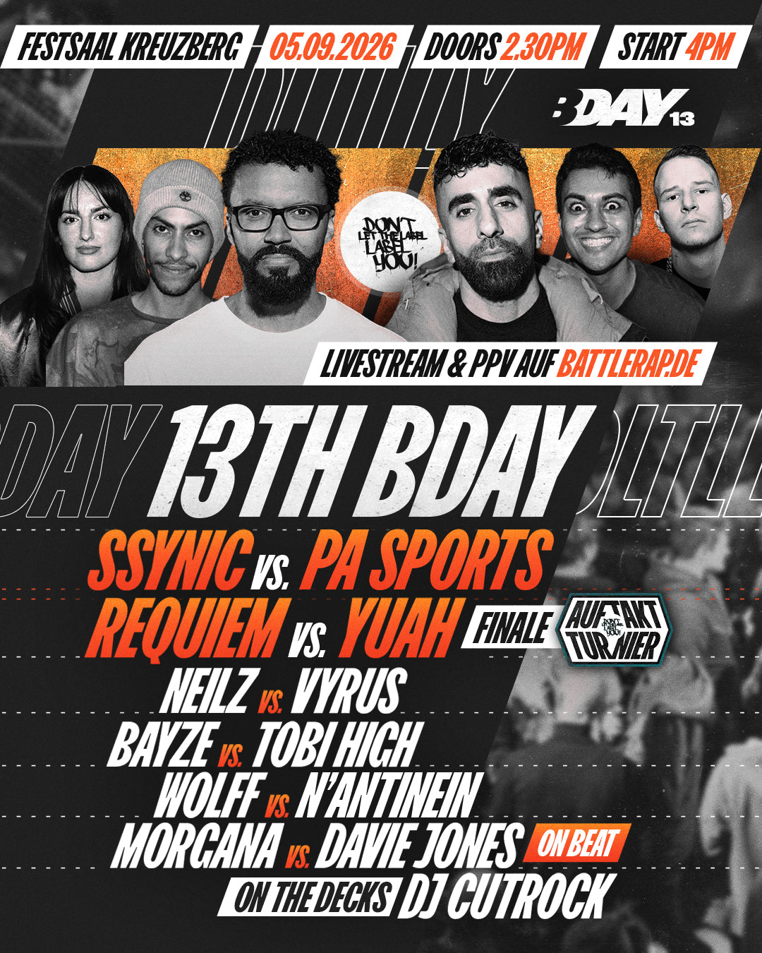 BDAY 13: LIVESTREAM IN HD + VOD in 4K