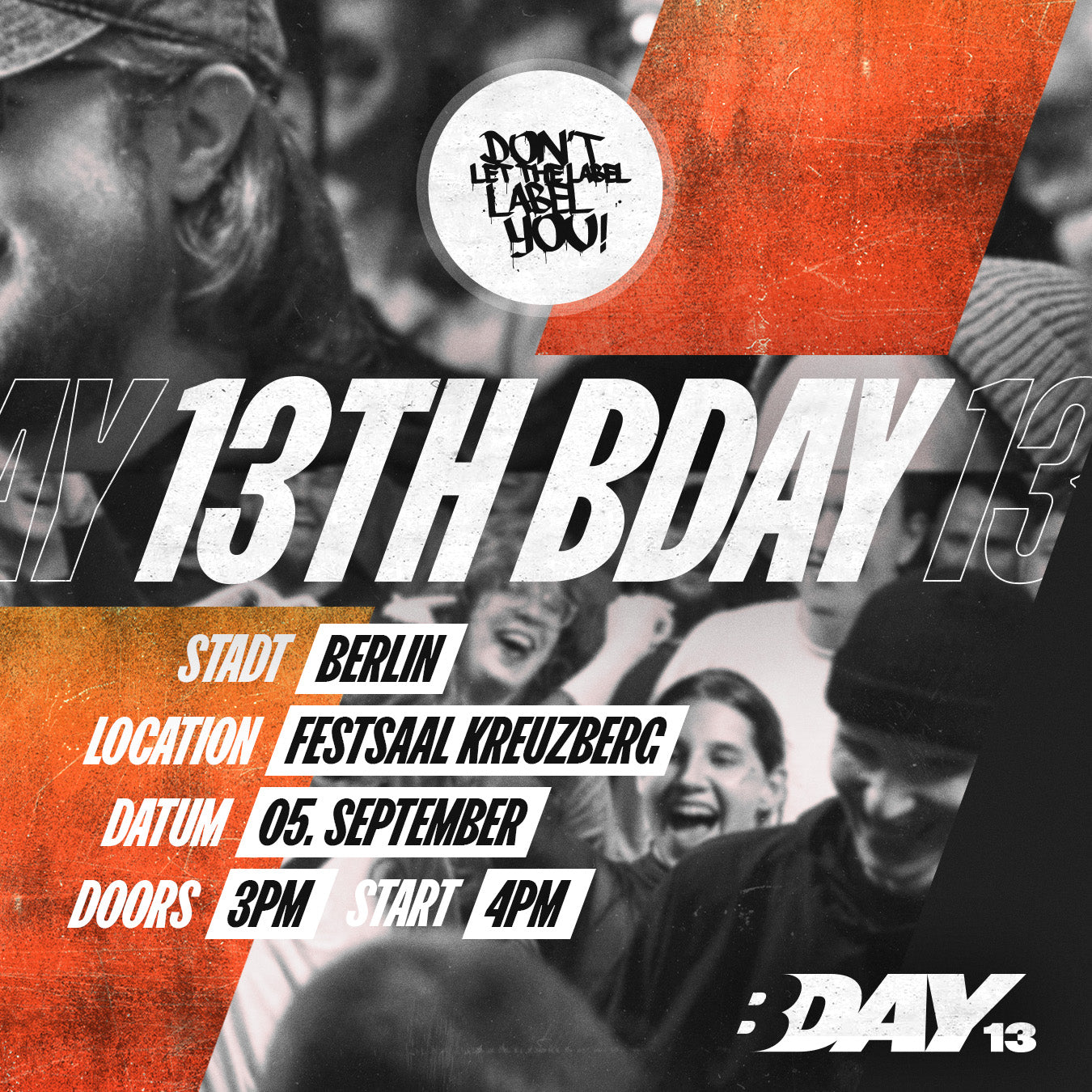 DLTLLY BDAY #13 | 05.09. | FESTSAAL KREUZBERG | BERLIN